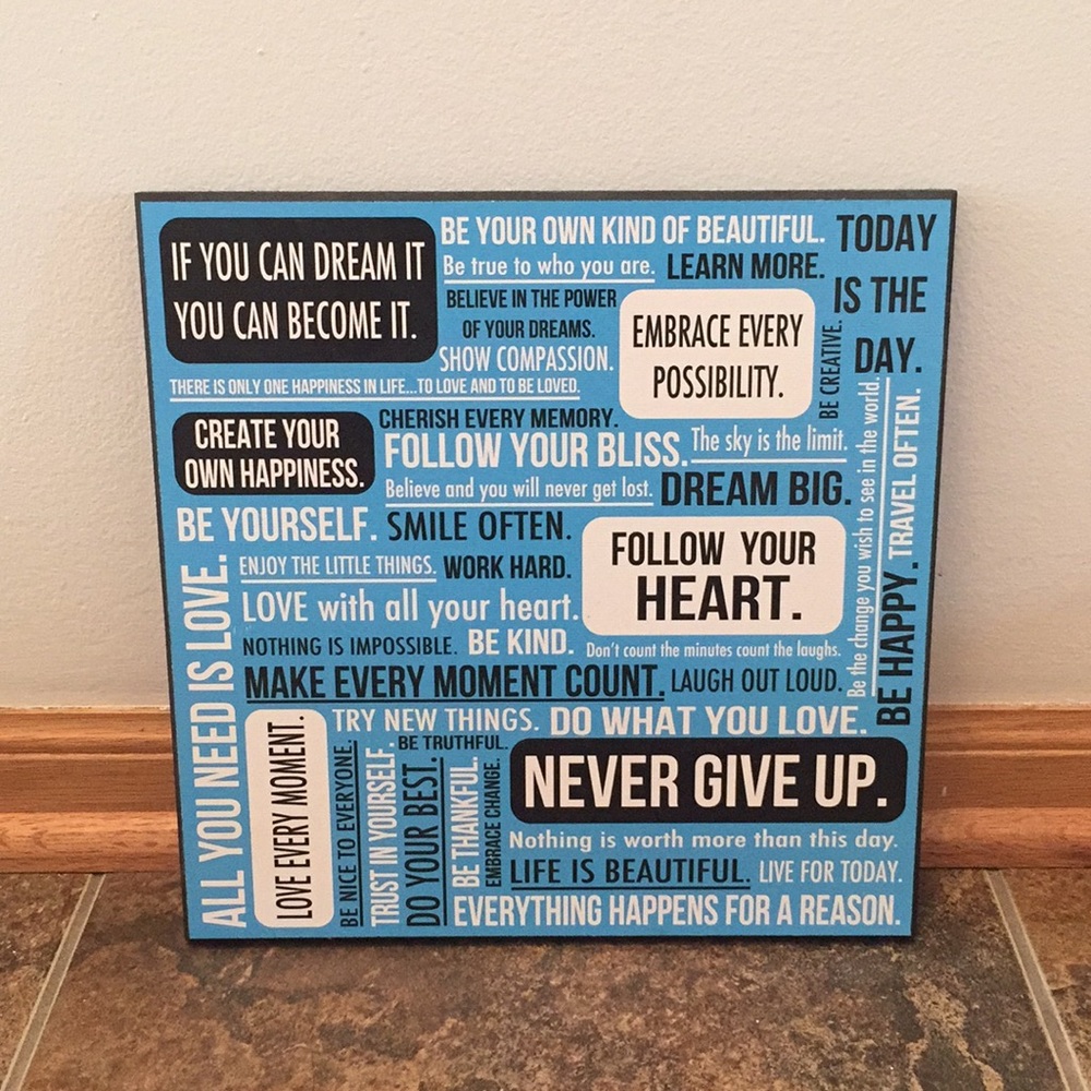 Inspirational wall art - brand new!